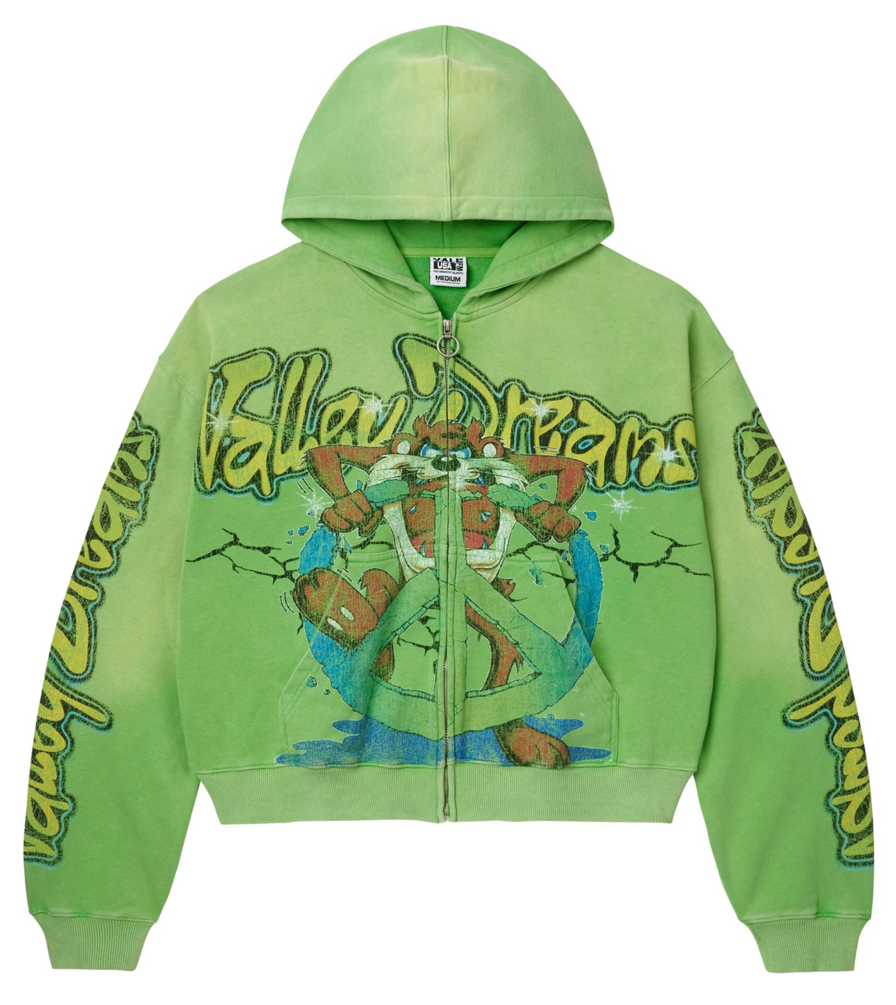 VALE TAZ ZIP UP HOODIE GREEN