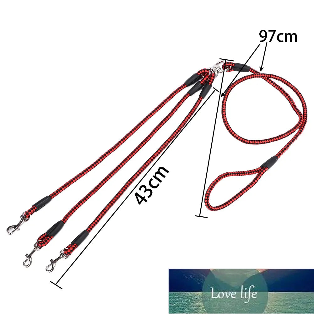 Three Dog Leash No Tangle
