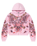 Vale Forever Flag Zip Up 'Pink' High-Quality Streetwear Men's Women's Hoodie Set